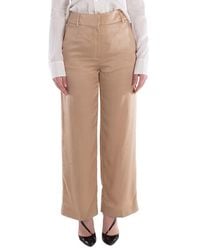 Burberry - Ekd Wide-Leg Silk Trousers, Brand Size 10 Us - Lyst