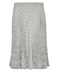 Burberry - Tb Monogram Pleated High-waist Skirt - Lyst