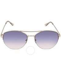 Calvin Klein - Blue Gradient Pilot Sunglasses - Lyst