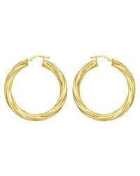 Tresorra - 14K Full Twist Large Hoop Earrings - Lyst