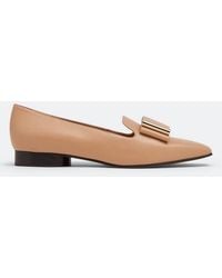 Ferragamo - Leda Nappa Leather Loafers - Lyst
