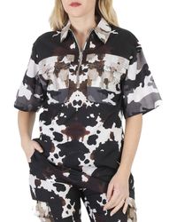 Burberry - Honey Camouflage Print Short-sleeve Shirt - Lyst