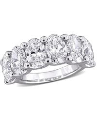 Created Forever - 6Ct Tw Oval-Cut Lab-Grown Diamond 6-Stone Semi-Eternity Anniversary Band - Lyst