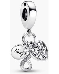 PANDORA - Family Infinity Triple Dangle Charm - Lyst
