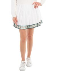 CASABLANCA - Ladies Pleated Silk Miniskirt - Lyst