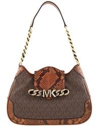 Michael Kors - Small Hally Signature Logo Print Shoulder Bag - Lyst