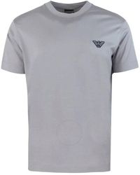 Emporio Armani - Eagle Logo Embroidered T-Shirt - Lyst