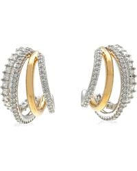 Swarovski - Hyperbola Pierced Earrings Mini Hoop 4 Mixed Plating - Lyst