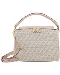 Michael Kors Cece Medium Signature Logo Shoulder Bag in Pink