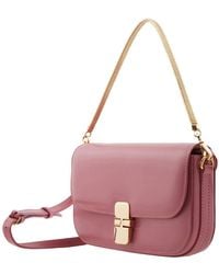 A.P.C. - Grace Leather Chain Clutch Bag - Lyst