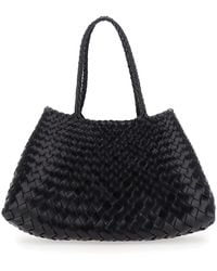 Dragon Diffusion - Santa Croce Shoulder Bag With Two Top Handles And Ecoleather Woven Design For - Lyst