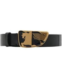 Burberry - Leather Shield Ekd Belt - Lyst