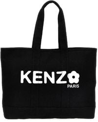 KENZO - Logo Printed Tote Bag - Lyst