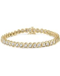 Haus of Brilliance - 10K 3 Cttw Round-Cut Diamond Spiral Link 7.50" Bracelet (I-J Color, I1-I2 Clarity) - Lyst
