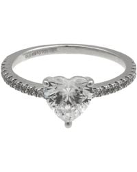 Apm Monaco - Heart Pave Sterling Ring - Lyst
