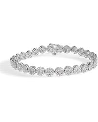 Haus of Brilliance - 14K 2.00 Cttw Diamond Halo Link Tennis Bracelet (H-I Color, I1-I2 Clarity) - Lyst