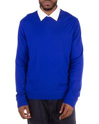 Burberry - Long-Sleeve Wool Sweater - Lyst
