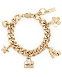 Marc Jacobs - Light Antique The Mini Icon Charm Bracelet - Lyst