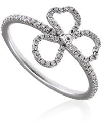 Tiffany & Co. - Co. Ladies Paper Flowers Diamond Open Flower Ring - Lyst