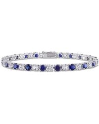 Amour - 14 1/4 Ct Tgw Created And Sapphire Bracelet - Lyst