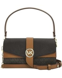 Michael Kors - Ladies Monogram Print Shoulder Bag - Lyst