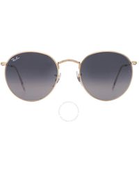 Ray-Ban - Round Metal Grey Gradient Sunglasses Rb3447 001/71 53 - Lyst