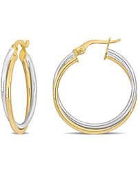 Amour - 26Mm Crossover Hoop Earrings - Lyst