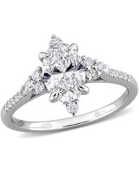 Created Forever - 1 1/2Ct Tw Oval And Round-Cut Lab-Grown Diamond Engagement Ring - Lyst