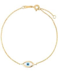 Kylie Harper - Ladies 14K Mother Of Pearl Evil Eye Bracelet - Lyst