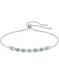 Swarovski - Matrix Bracelet, Round Cut, Rhodium Plated - Lyst
