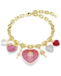 Swarovski - Idyllia Heart Key Charm Necklace - Lyst