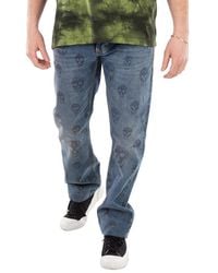 McQueen - Skull Print Jeans, Brand Size 48 (Us - Lyst