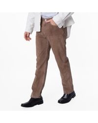 Bally - Calf Suede Straight Trousers, Brand Size 48 Waist - Lyst
