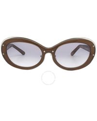 Yohji Yamamoto - X Linda Farrow Blue Grey Gradient Oval Sunglasses Yyh Dragonfly-c2 - Lyst