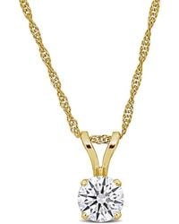 Created Forever - 3/4Ct Tw Lab-Grown Diamond Solitaire Pendant With Chain - Lyst