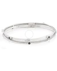 Charriol - Tango Black Cz Stones Stainless Steel Cable Bangle - Lyst