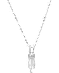 Kylie Harper - Sterling Dangling Kitty Cat Pendany Necklace - Lyst