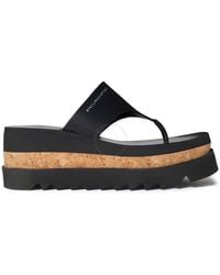 Stella McCartney - Sneak-Elyse Logo-Print Platform Sandals, Brand Size 35 Us - Lyst