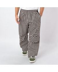 Burberry - Workwear Houndstooth-Pattern Elasticated-Waist Trousers - Lyst
