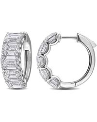 Created Forever - 10Ct Tw Octagon Cut Lab-Grown Diamond Hoop Earrings - Lyst