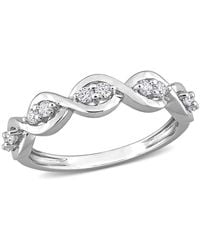 Amour - 1/4 Ct Dew Created Moissanite Anniversary Ring - Lyst