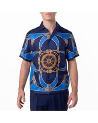 Bally - Printed Short-Sleeve Silk Camp Shirt - Lyst