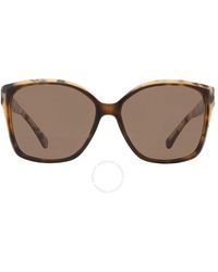 Michael Kors - Malia Brown Solid Square Sunglasses Mk2201 395173 58 - Lyst