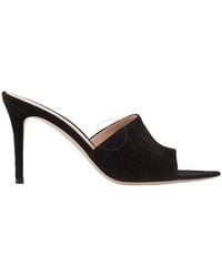 Gianvito Rossi - Camoscio Suede Mules, Brand Size 35 Us - Lyst