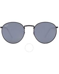 Ray-Ban - New Round Green Mirrored Blue Round Sunglasses Rb3637 002/g1 50 - Lyst