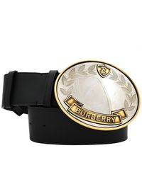 Burberry - Oak Leaf Crest Leather Belt - Lyst