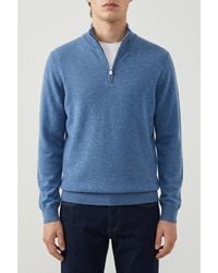 Brunello Cucinelli - Cashmere Quarter Zip Sweater, Brand Size 44 (Us - Lyst