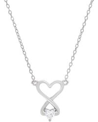 Kylie Harper - Sterling Cz Infinity Love Heart Necklace - Lyst