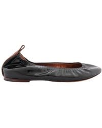 Lanvin - Patent Leather Ballerina Flats, Brand Size 35 Us - Lyst