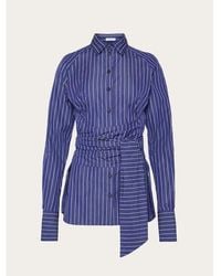 Ferragamo - Striped Cotton Shirt, Brand Size 44 (Us - Lyst